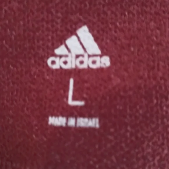 SALE Adidas Football Primeknit Jersey Short Sleeve Burgundy White Game Large - Picture 5 of 8